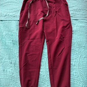 Figs Burgundy Zamora Jogger Pants